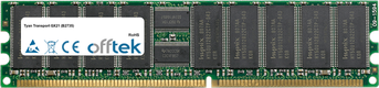 Transport GX21 (B2735) 4GB Satz (2x2GB Module) - 184 Pin 2.5v DDR400 ECC Registered Dimm (Dual Rank)