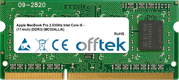 MacBook Pro 2.53GHz Intel Core I5 - (17-inch) (DDR3) (MC024LL/A) 4GB Modul - 204 Pin 1.5v DDR3 PC3-8500 SoDimm