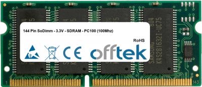  144 Pin SoDimm - 3.3V - SDRAM - PC100 (100Mhz) 128MB Modul