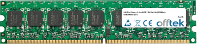  240 Pin Dimm - 1.8v - DDR2 PC2-4200 (533Mhz) - Ungepuffert ECC 512MB Modul