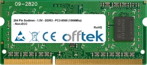  204 Pin Sodimm - 1.5V - DDR3 - PC3-8500 (1066Mhz) - Non-ECC 2GB Modul