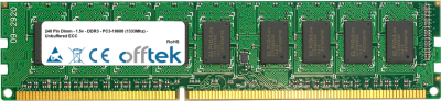  240 Pin Dimm - 1.5v - DDR3 - PC3-10600 (1333Mhz) - Ungepuffert ECC 1GB Modul