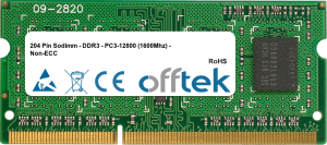  204 Pin Sodimm - DDR3 - PC3-12800 (1600Mhz) - Non-ECC 2GB Modul