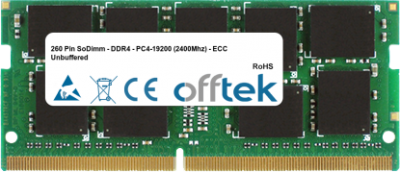  260 Pin SoDimm - DDR4 - PC4-19200 (2400Mhz) - ECC Ungepuffert 8GB Modul