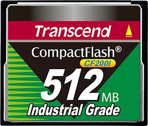 Transcend Industrial Grade CF200I 512MB Compact Flash Speicherkarte 